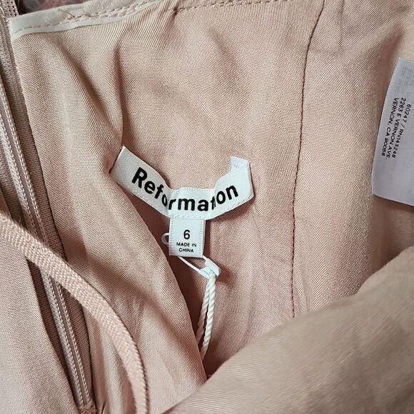 Reformation Meryl Linen Top Tea Time - Picture 4 of 6